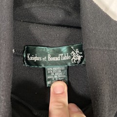 Vintage Knights of Round Table Shirt Men’s Large Black Turtleneck Long Sleeve
