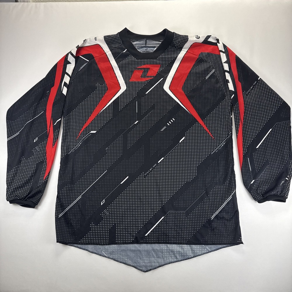 One Industries Men’s BMX Jersey XXL Black Red and White, Quick-Dry Lightweight