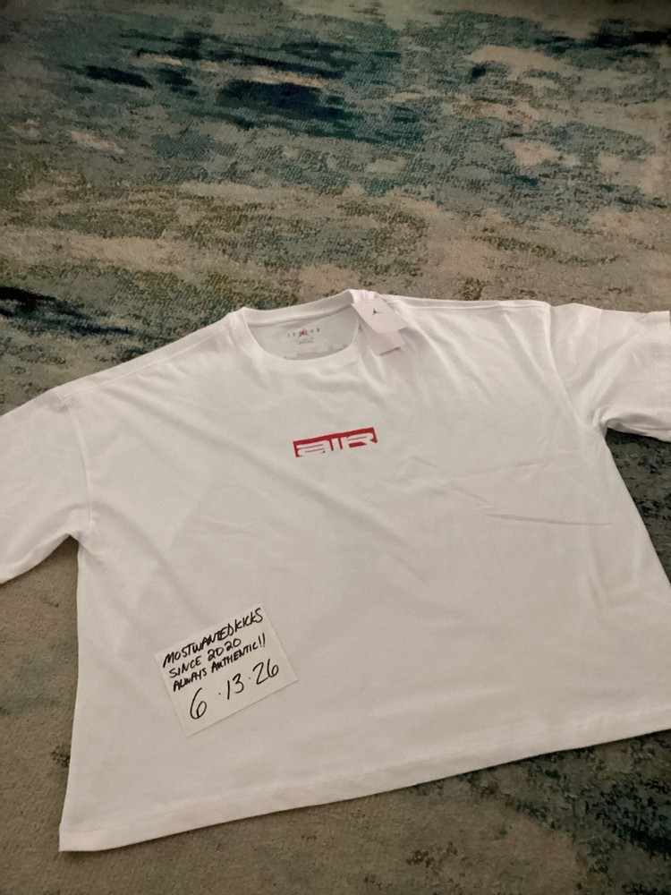 NWT Nike Air Jordan Jumpman “Air” White Graphic Loose Fit T-Shirt Men’s Sz XXL