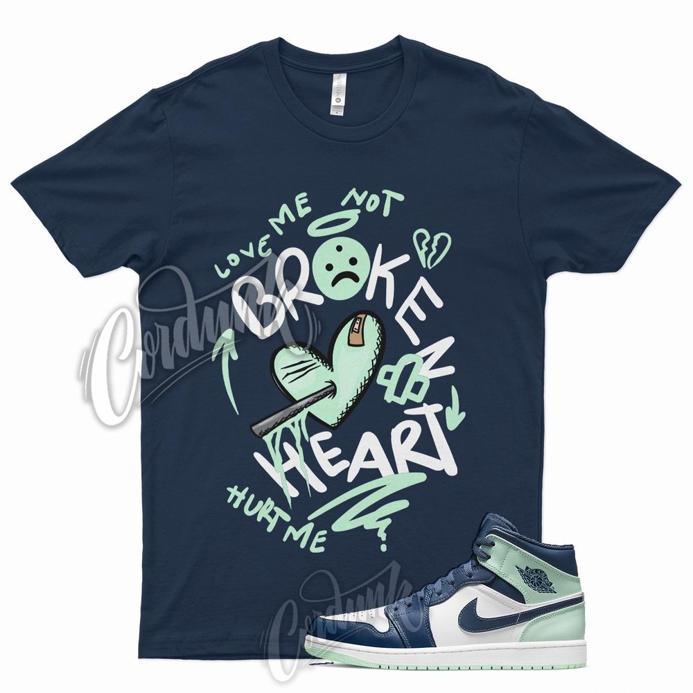 Navy BROKEN Shirt for J1 1 Mystic Blue Mint Foam 6 Tropical Twist Low Mid 5