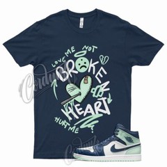 Navy BROKEN Shirt for J1 1 Mystic Blue Mint Foam 6 Tropical Twist Low Mid 5