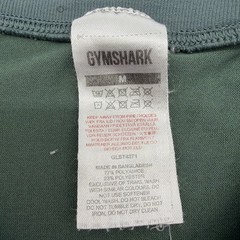 Gymshark T-shirt Men M Green Solid Logo .#47091