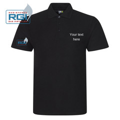 RGI Gas Safe polo plumber boiler fitter work wear, embroidered polo shirt