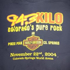 Vintage 2004 94.3 Kilo, Harley, Kornukopia Concert Tee Size 2xl Fits Like 1xl