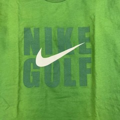 Nike Golf Shirt Mens Medium Green Cotton Crew Neck Short Sleeves Tee