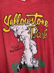 Homage Yellowstone Old Faithful Graphic T Shirt Red 3XL Retro Park Tee