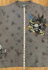 Brooklyn Xpress T Shirt Skeleton Sz M Cold Grey Tai Dai Scull
