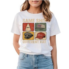 Same ShJt Different Hat Retro Vintage Funny Jokes Men Women T-Shirt