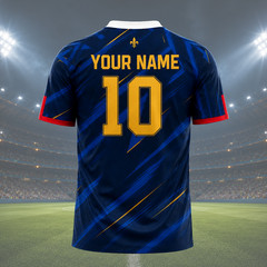 Mens France Soccer Jersey Personalized Name Number French Football Shirt (S-5XL)