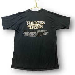 Vintage Brooks & Dunn Electric Rodeo Tour T Shirt L Black Country Concert Flames