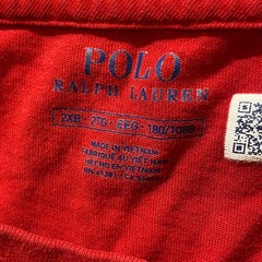 Polo Ralph Lauren T-Shirt Mens 2XB Red Pocket Short Sleeve Cotton Tee Pony Logo