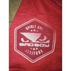 Bad Boy Pro Series MMA T Shirt Mens 2XL Red Heather Eyes Logo Short Sleeve UFC