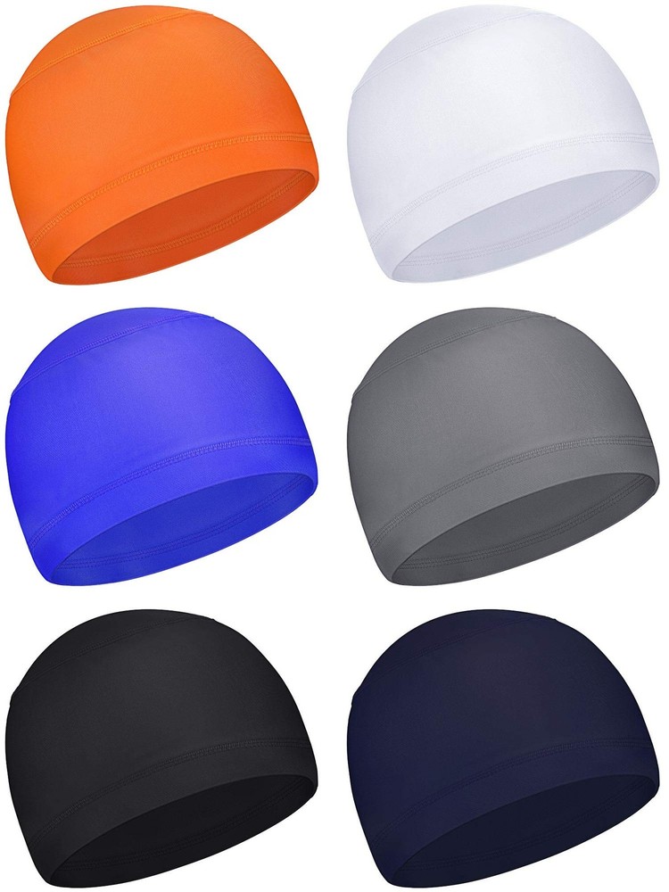 6 Pcs Cooling Skull Cap Sweat Wicking Cap Hard Hat Liner for Sports Cycling