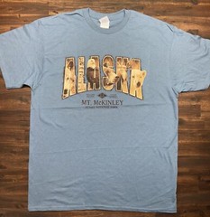 Mt. McKinley DENALI NATIONAL PARK Alaska Size Large Hipster Dad Tee NWOT Nature