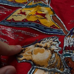 Scottsdale Images Red Native American Applique Handpainted Graphic T-Shirt Mens
