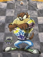 Vintage Looney Tunes Flashback Taz T Shirt Size XL Hippie 70s Tie Dye AOP Vtg