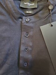 NWT The Kooples Size XS Men’s Relaxed Fit Cotton Polo T Shirt in Navy Blue New