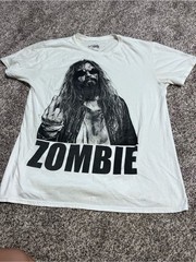 Rob Zombie Graphic Band T-Shirt White Large Rock Metal Concert Tee Adult LG