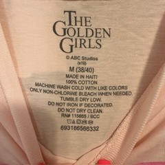 NWT The Golden Girls Betty White Pink Short Sleeve Cotton T-shirt MD (38/40)