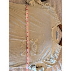 Mika Jaymes Pocket Tee Mens Small Cream Modal Spandex Short Sleeve T-Shirt