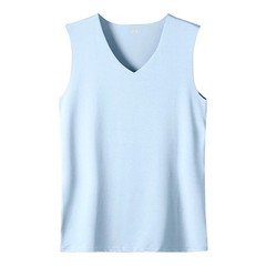 MEN’S ICE SILK SLEEVELESS V-NECK VEST – LIGHTWEIGHT BREATHABLE SUMMER TANK TOP