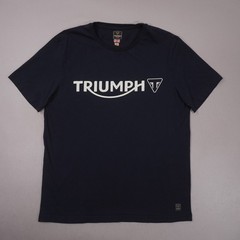 Triumph Motorcycles Official Merch Logo T Shirt Mens XL Black Cotton / Flaw