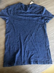 G-Star RAW Mens Evin Round Neck T-Shirt MEDIUM Blue Patch Pocket Straight Hem