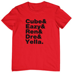 NWA BAND MEMBERS T-SHIRT – gangsta rap 2-pac snoop dre cube dr hip-hop music mc