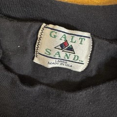 VINTAGE Galt Sand Shirt Mens Large Black Crest MADE IN USA 90s
