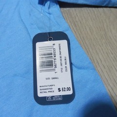 JOHNNIE O Mens S SMALL T SHIRT PALM PARADISE MALIBLU GOLF BLUE SANTA MONICA TEE