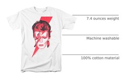 Popfunk David Bowie Aladdin Sane Album Art T-shirt (X-Large) White