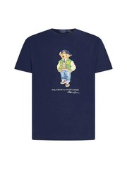 Polo Ralph Lauren Classic Fit Polo Bear Varsity Jersey T-Shirt Navy Short Sleeve