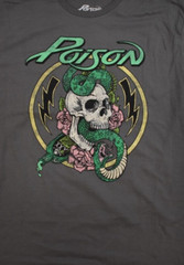 Poison Mens Poison Metal Rock Band Classic Retro Graphic Gray Shirt New S, L, XL