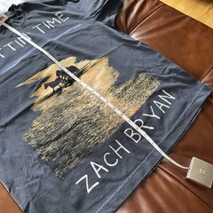 Official Zach Bryan 2024 The Quittin Time Tour Mens Medium T-Shirt Graphic Black