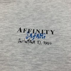 Vintage Affinity Safari 1998 T Shirt Adult Large Gray Animals Outdoors Obscure