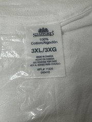 Stafford Collection VTG 90s Cotton White 3 Pack V Neck T Shirts 3XL Big & Tall