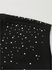 Men’s Glitter Rhinestone Tank Top Sleeveless Crew Neck Party Clubwear Shirt