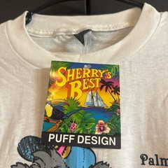 Vintage 80s Nature T Shirt Raccoon Sherrys Best Palm Springs New With Tags XL