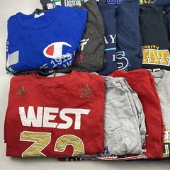 Wholesale lot of 22 Sport’s Long/Short Sleeve T-Shirts (Size in Desc)