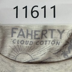 Faherty Mens Cloud Cotton Waffle Crew XXL Ivory Heather Thermal Shirt NWT