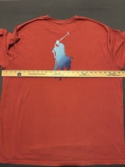 Polo Ralph Lauren Shirt Mens 2XB XXB Red Paint Splash Logo Pony Big & Tall