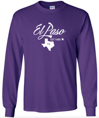 El Paso Texas State T-Shirt Long Sleeve Graphic Tee Unisex apparel Text logo