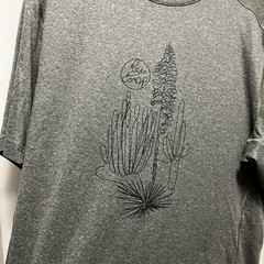 rei co-op Men’s Large Heather Green Graphic Cactus Tee Performance Shirt