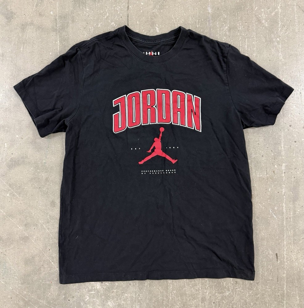 Jordan Men’s XL Jumpman Logo Graphic T-Shirt Red Black Standard Fit