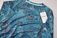 Tommy Bahama T Tee Shirt Performance Crew Palm Glow Silvery Blue SS Medium M