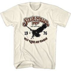 Vtg 1976 Steve Miller Band Music Tour Cotton White Men Women Shirt AG314