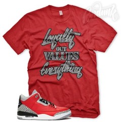 New “LOYALTY” T Shirt for J1 3 Cement White Black Tinker Gray Red OG