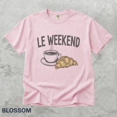 Le Weekend French Coffee Croissant Comfort Tee Casual Gift Top