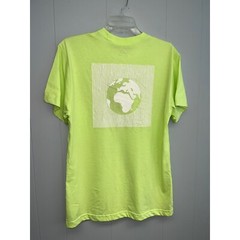 Alpine Design Men’s Graphic Tee Lime Green Earth Africa World NWT Large 17008