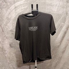 Shein Black Graphic T Shirt Dream Man Struggles Upwards Mens Large
